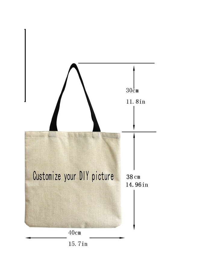 Casual Animal Cat Printed All Season Open-top Shopping Tote Bag