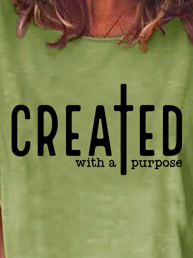 Created With A Purpose Cross Women's T-Shirt