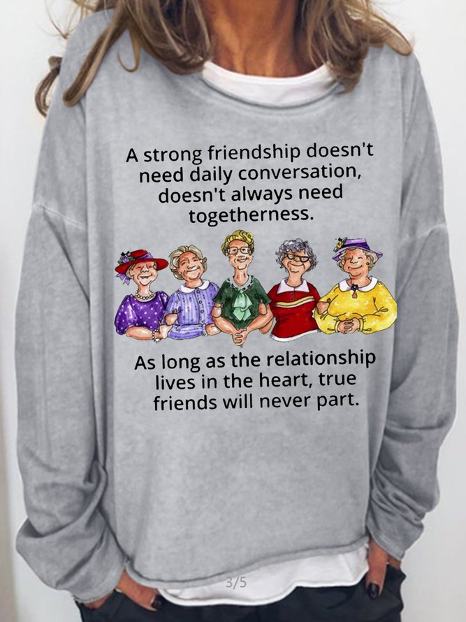 Womens friendship Crew Neck Sweatshirts
