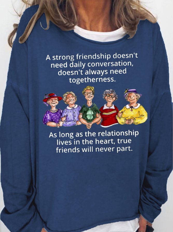 Womens friendship Crew Neck Sweatshirts