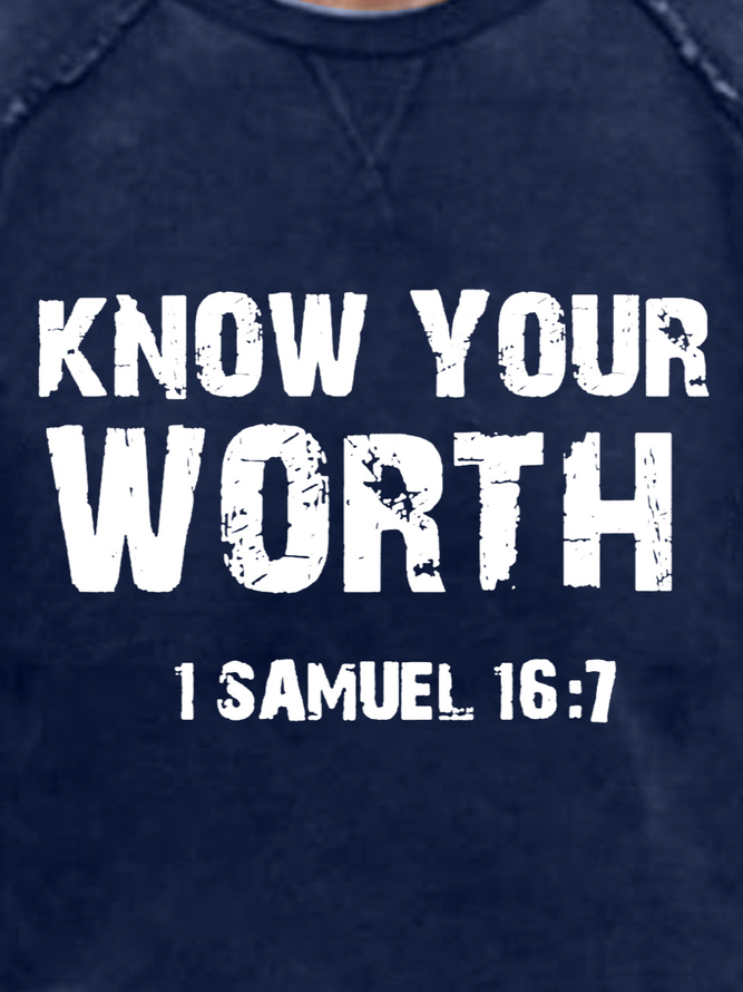 Know Your Worth 1 Samuel16:7 Men's Sweatshirt