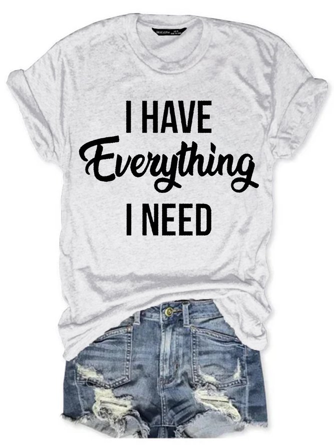 Womens I Am Everything Grandma& Grandkid Matching Casual T-Shirt