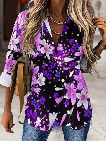 Womens Casual Floral Blouse