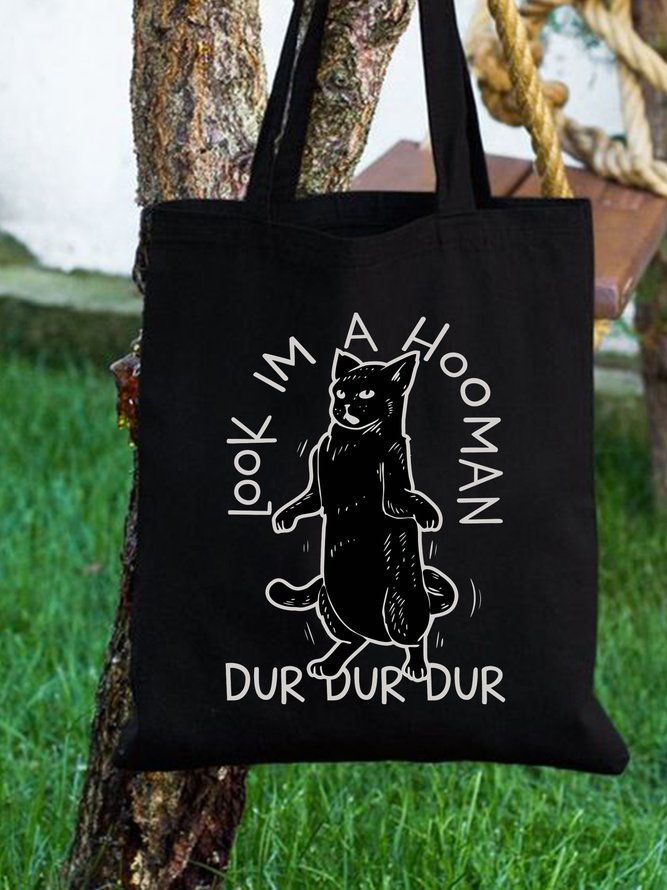 Funny Cat Graphic Shopping Totes