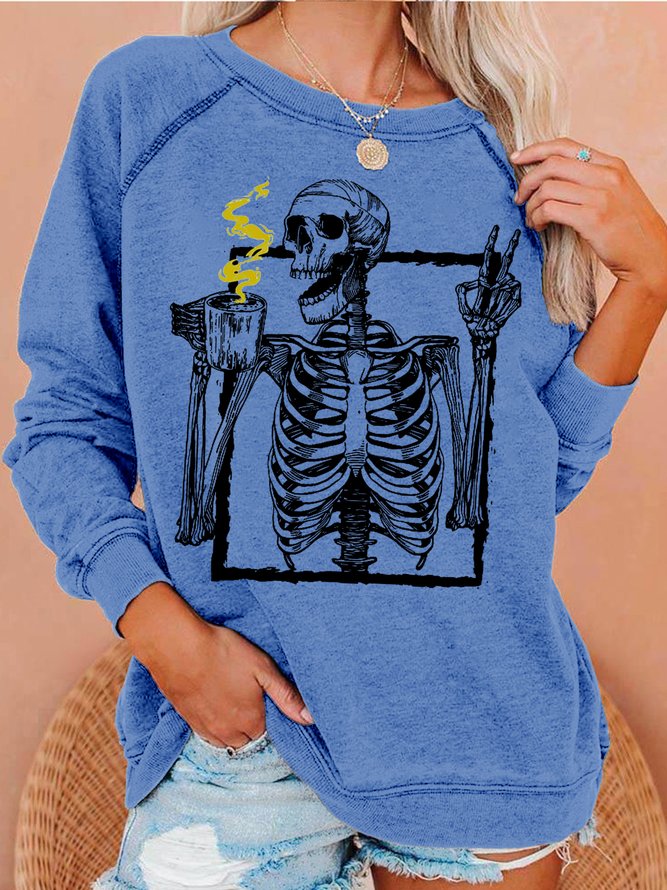 Womens funny Halloween Print Sweatshirts