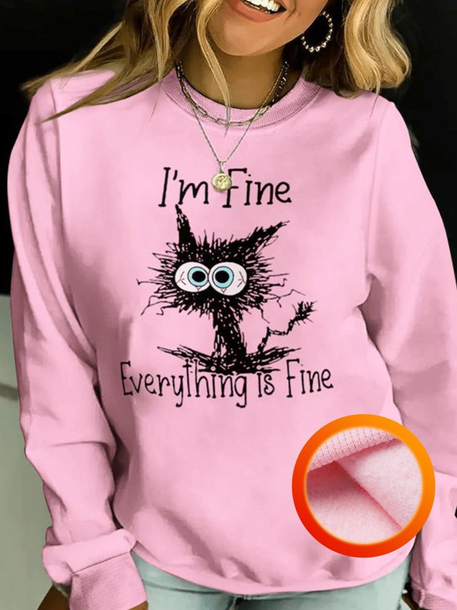 I'm Fine Everything Is Fine Women's Fleece Sweatshirts