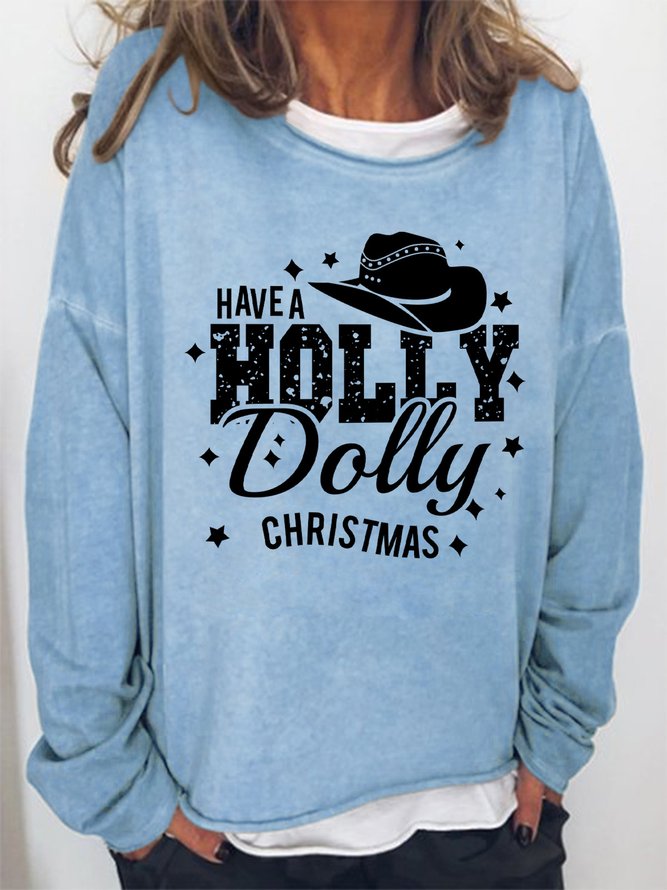 Lilicloth X Y Have A Holly Dolly Christmas Women's Sweatshirts