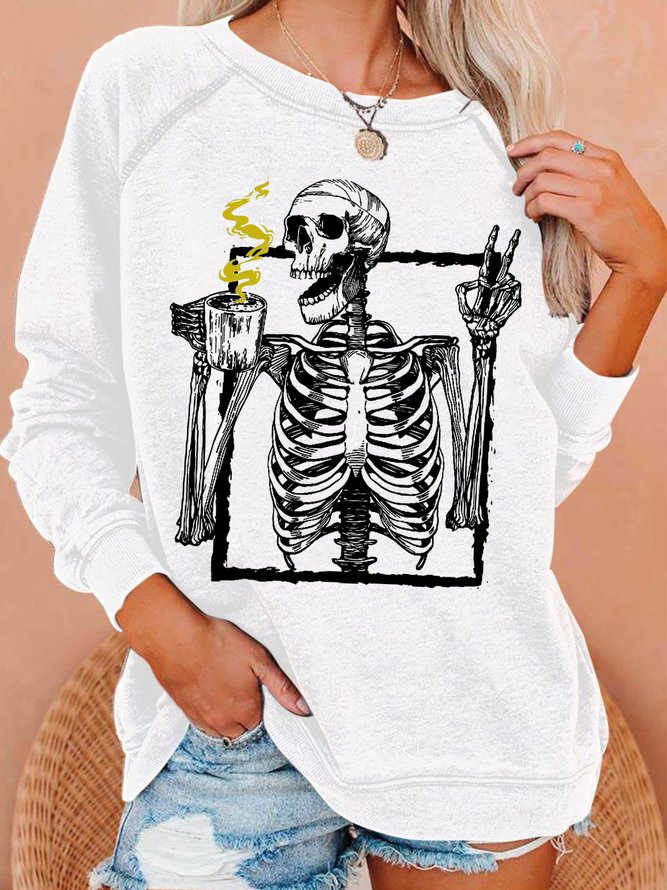 Womens funny Halloween Print Sweatshirts