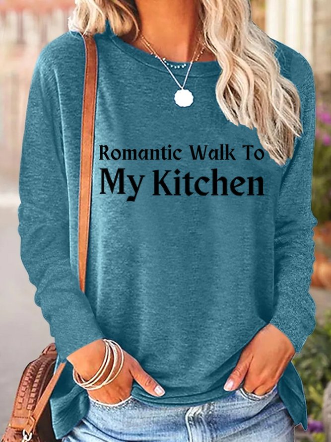 Lilicloth X Vithya Romantic Walk To My Kitchen Women's Long Sleeve T-Shirt