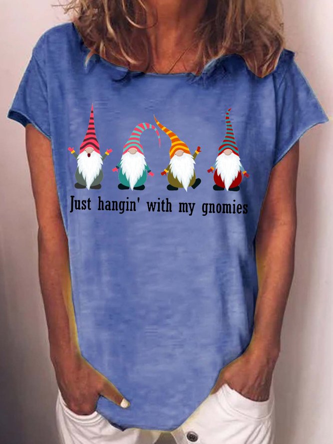 Womens Just Hangin' with my Gnomies Christmas T-Shirt
