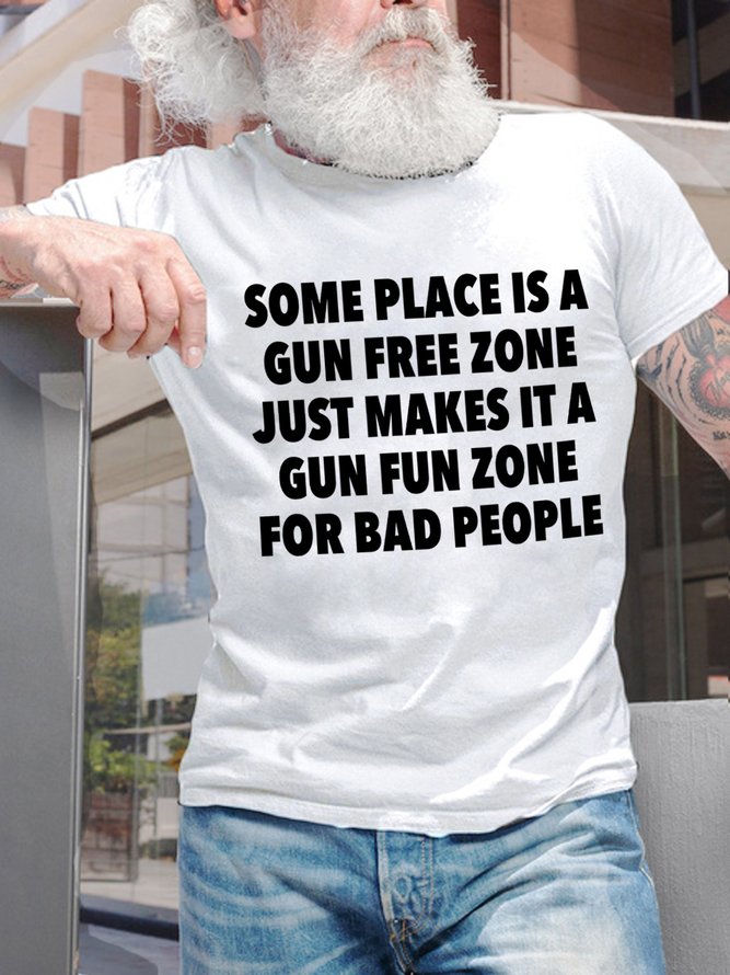 Lilicloth X Yuna Some Place Is A Gun Free Zone Just Makes It A Gun Fun Zone For Bad People Men's T-Shirt