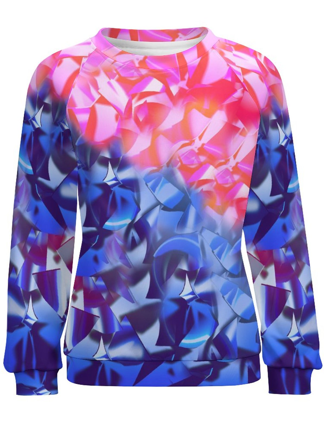 Lilicloth X Paula Pink Blue Shatter Sunset Women's Sweatshirts
