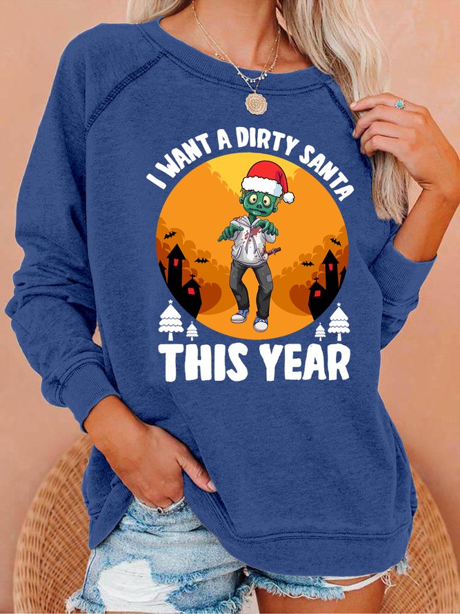 Lilicloth X Jessanjony I Want A Dirty Santa This Year Women's Christmas Sweatshirts