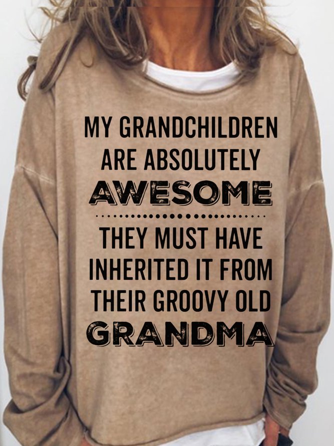 Womens My Grandchildren Are Absolutely Awesome Casual Sweatshirts
