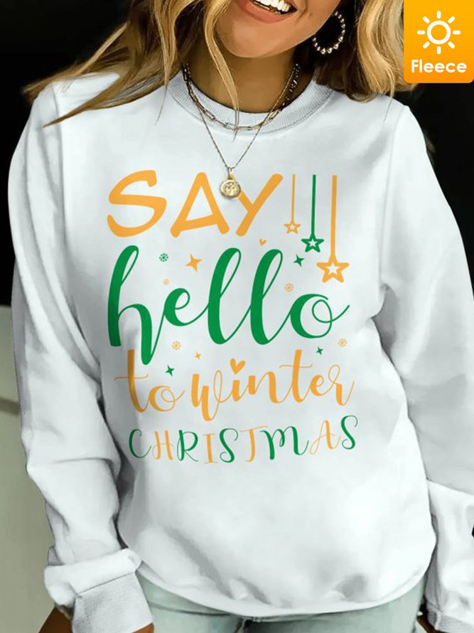Lilicloth X Jessanjony Say Hello To Winter Christmas Women's Fleece Sweatshirt