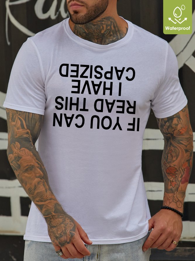 Men If You Can Read This Shit Show Waterproof Oilproof And Stainproof Fabric Loose T-Shirt