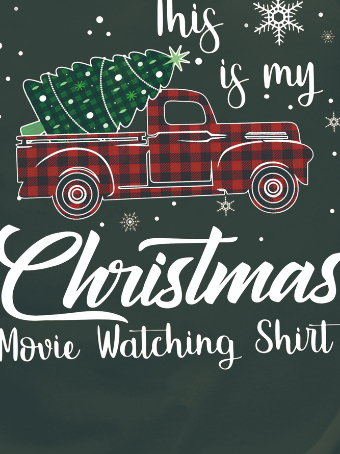 Men My Christmas Movie Watching Casual Fit T-Shirt