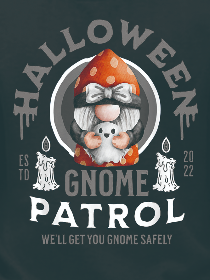 Men Halloween Gnome Patrol Casual Sweatshirt