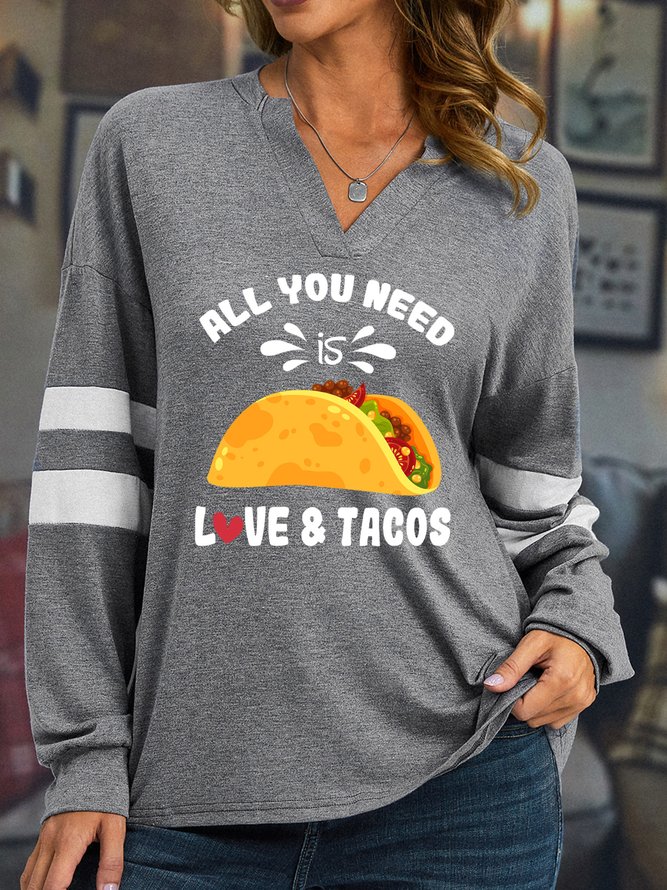 Lilicloth X Jessanjony All You Need Is Love And Tacos Women's Long Sleeve T-Shirt