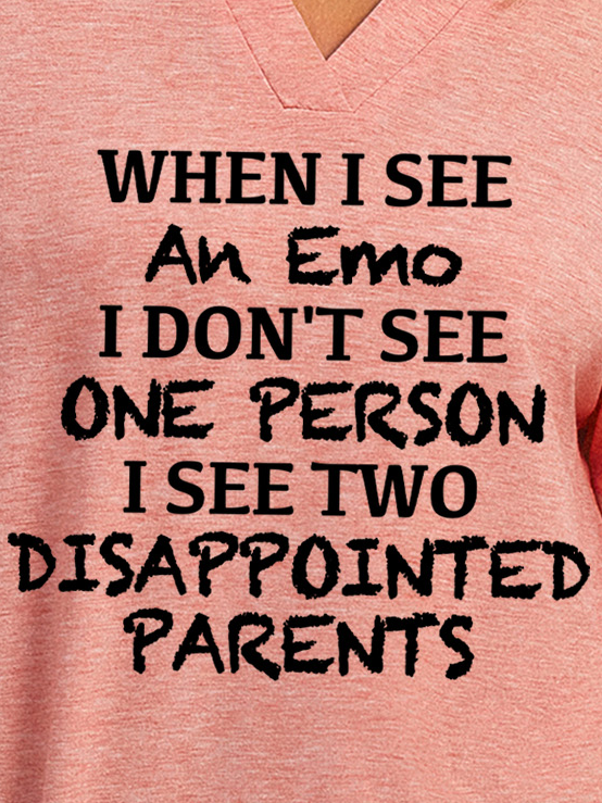 Lilicloth X Yuna When I See An Emo I Don't See One Person I See Two Disappoionted Parents Women's Long Sleeve T-Shirt