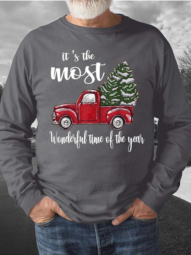 Men Most Wonderful Time Of The Year Christmas Regular Fit Casual Sweatshirt