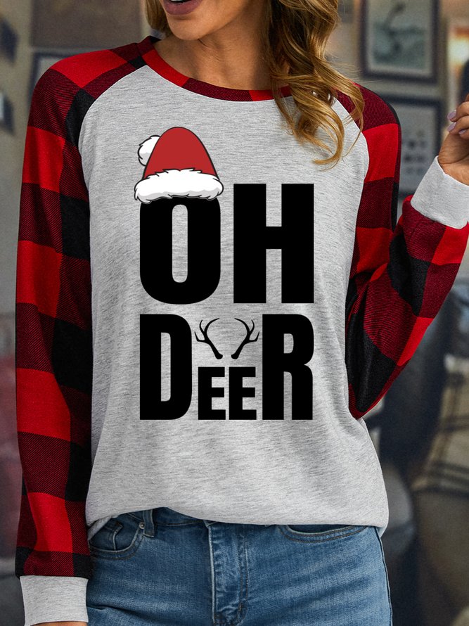Lilicloth X Jessanjony Oh Deer Women's Christmas Long Sleeve T-Shirt