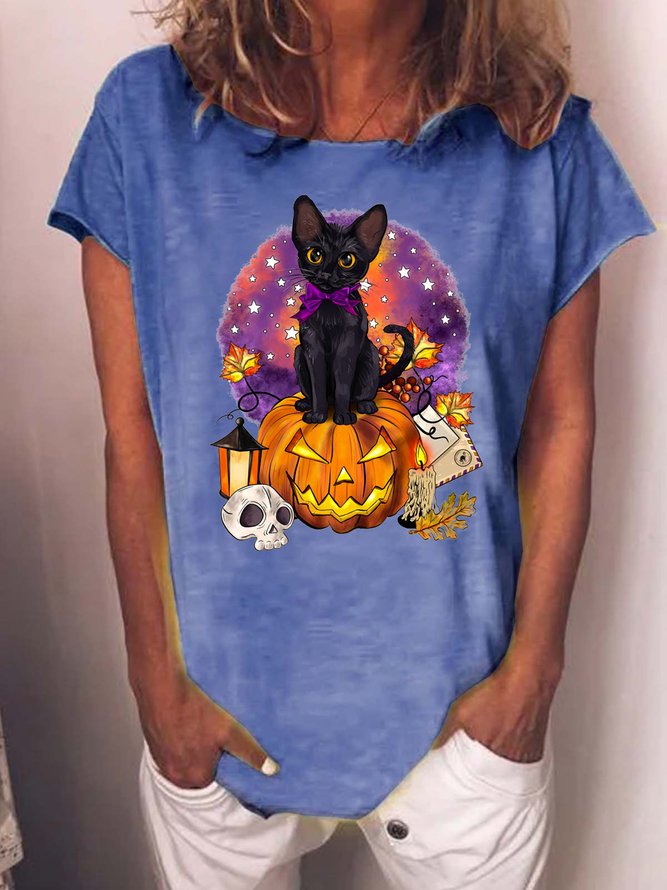 Women's Loose Casual Halloween T-Shirt