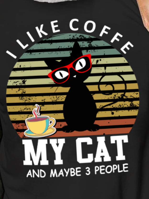 Lilicloth X Y I Like Coffee My Cat And Maybe 3 People Men's T-Shirt