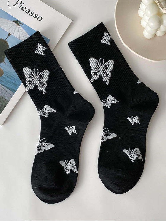 Butterfly Over The Calf Socks