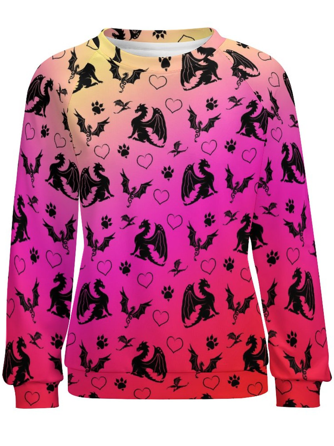Lilicloth X Paula Dragon Pattern Women's Sweatshirts