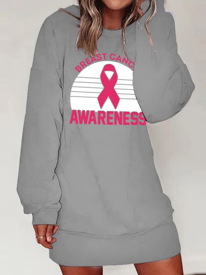 Lilicloth X Abu Breast Cancer Awareness Pink Day Women's Sweatshirt Dresses