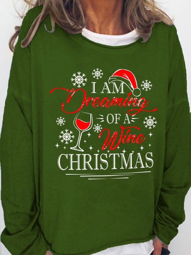 Lilicloth X Y I Am Dreaming Of A Wine Christmas Women's Sweatshirts