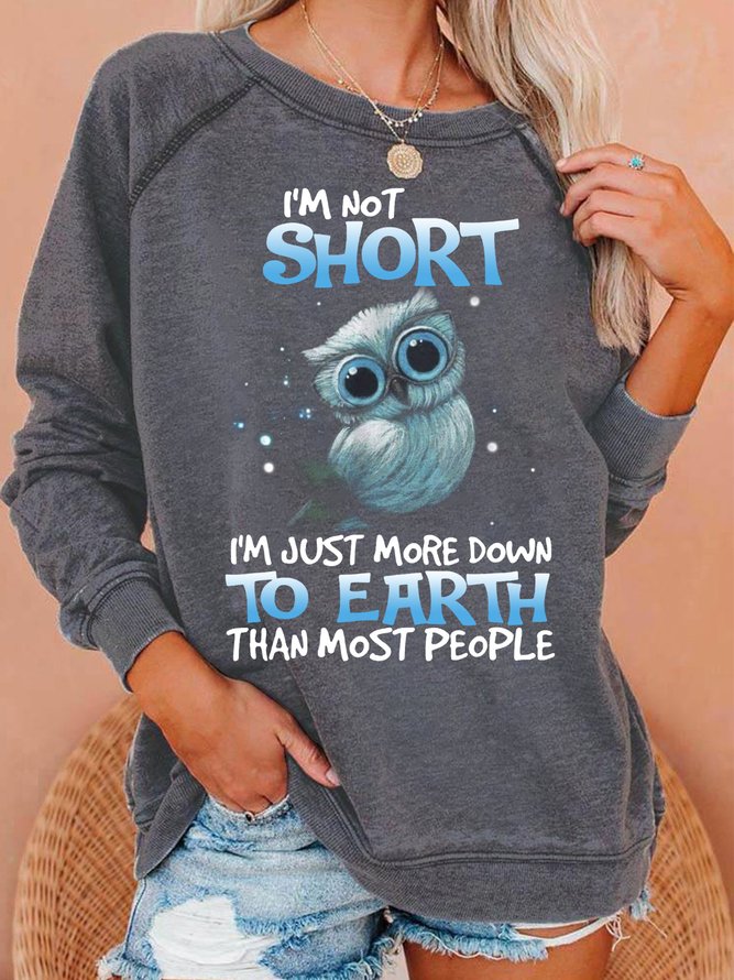 Womens Funny Short Girl Sweatshirts