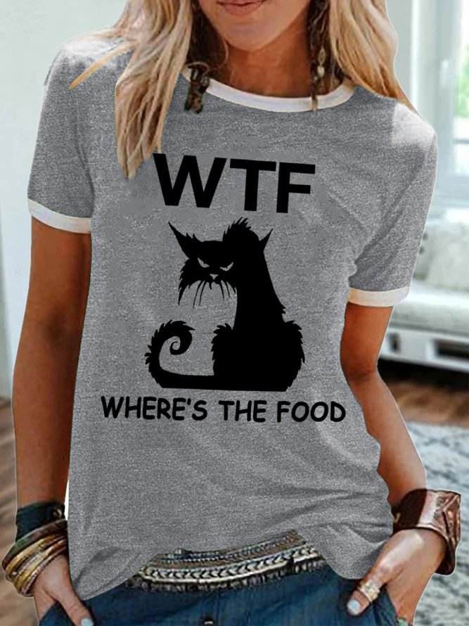 Lilicloth X Yuna WTF Where's The Food With A Angry Cat Women's T-Shirt
