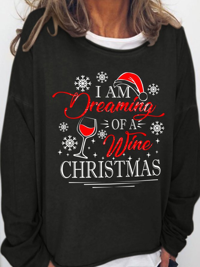 Lilicloth X Y I Am Dreaming Of A Wine Christmas Women's Sweatshirts