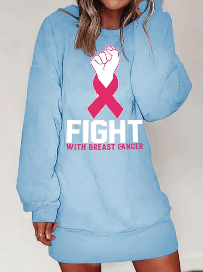 Lilicloth X Abu Fight With Breast Cancer Pink Day Women's Sweatshirt Dresses
