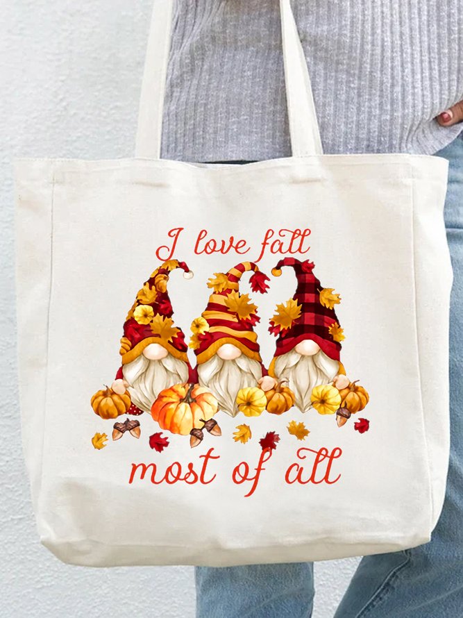 I Love Fall Most Of All Shopping Totes