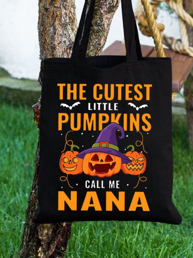 The Cutest Pumpkin Call Me NANA Shopping Totes