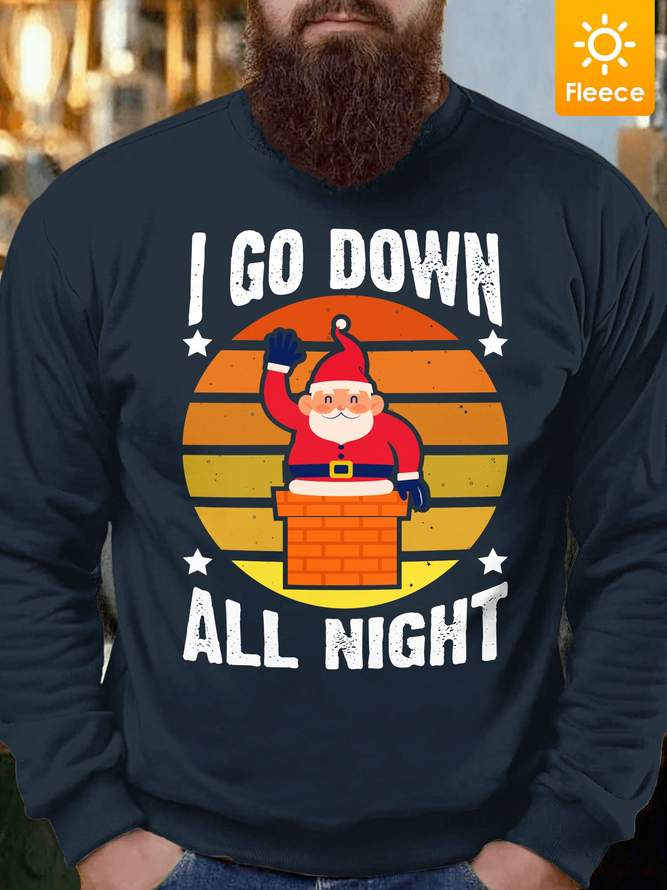 Lilicloth X Jessanjony I Go Down All Night With Santa Claus Men's Fleece Sweatshirt
