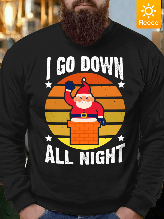 Lilicloth X Jessanjony I Go Down All Night With Santa Claus Men's Fleece Sweatshirt