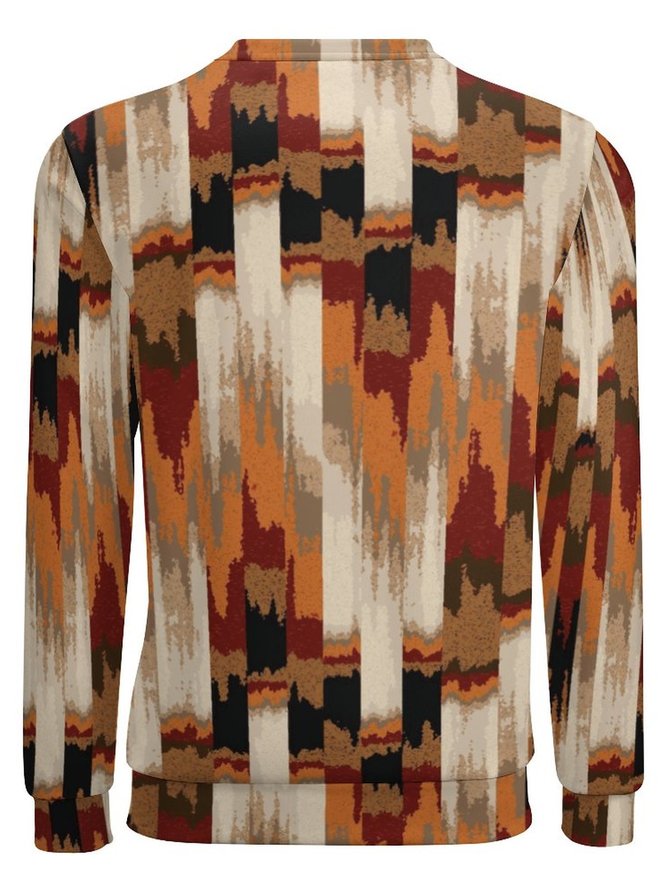Men Abstract Art Geometric Patterns Casual Sweatshirt
