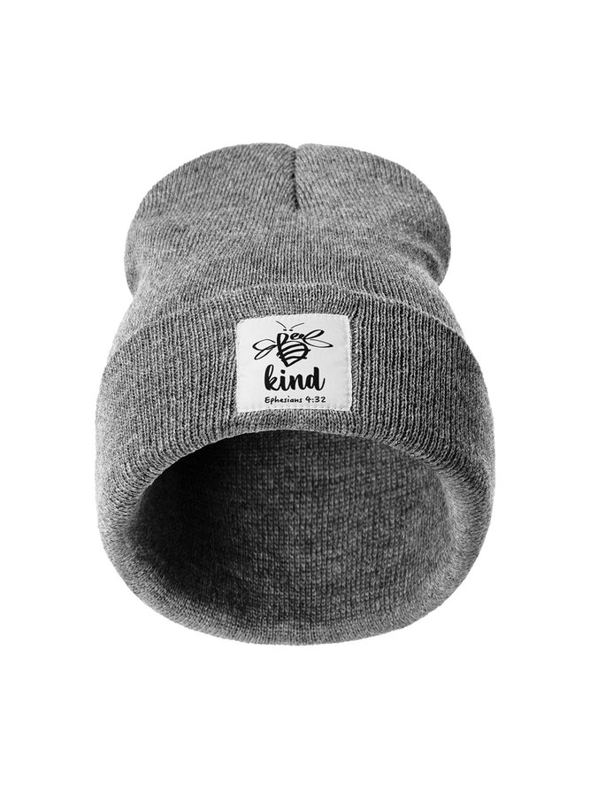 Be Kind To The Text-print Knitted Hat