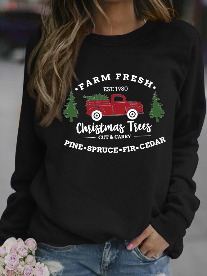 Women's Farm Fresh Christmas Trees Sweatshirts
