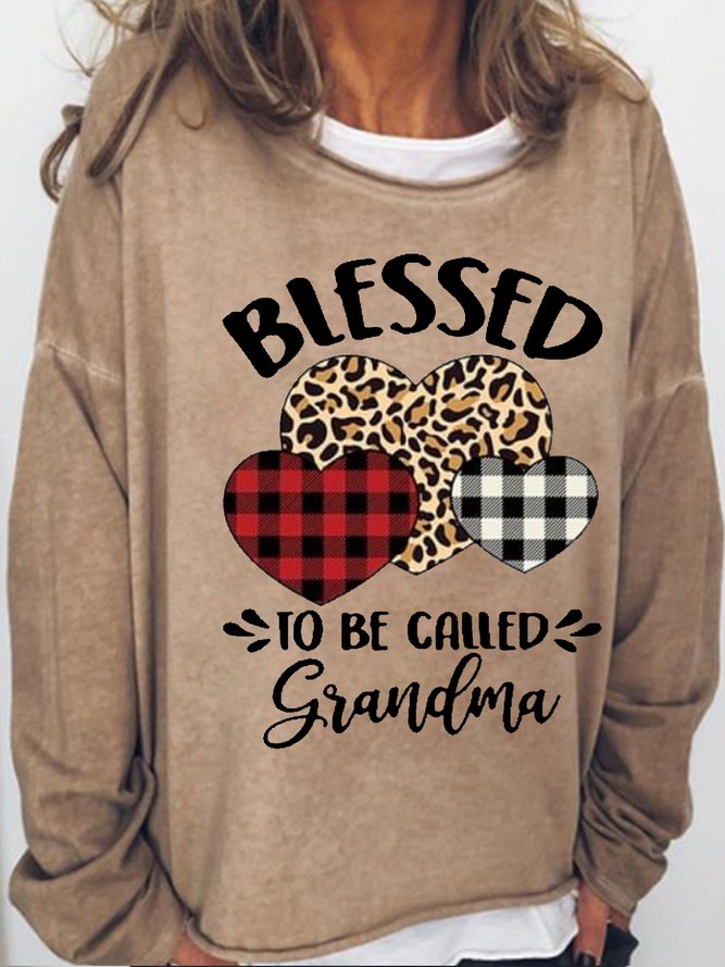 Womens Christmas Blesssed To Be Called Grandma Sweatshirts