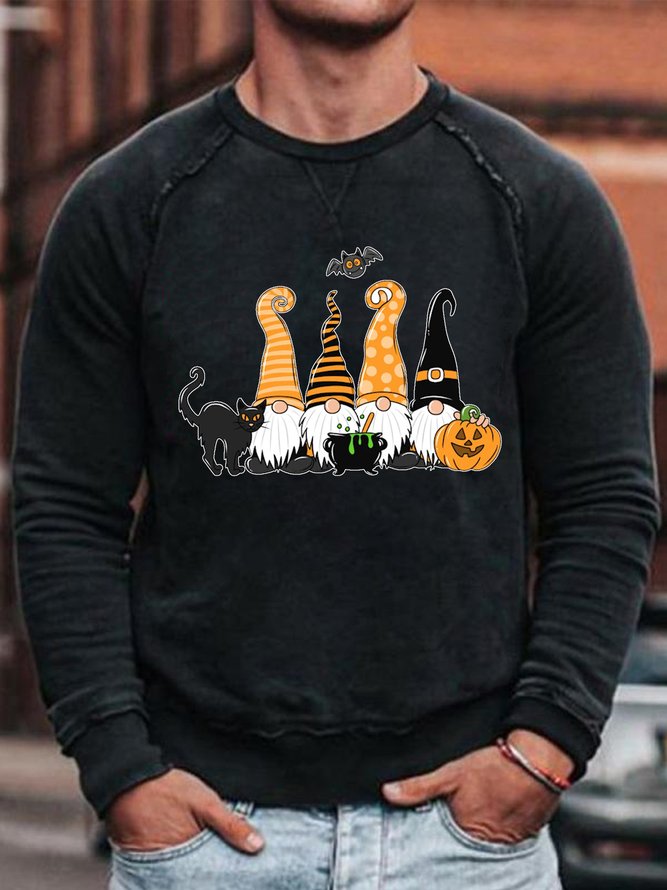 Men's Goblin Casual Halloween Crew Neck Sweatshirt