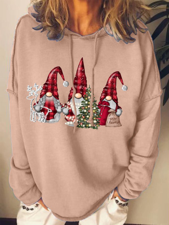 Women's Christmas Gnome Casual Loose Sweatshirts