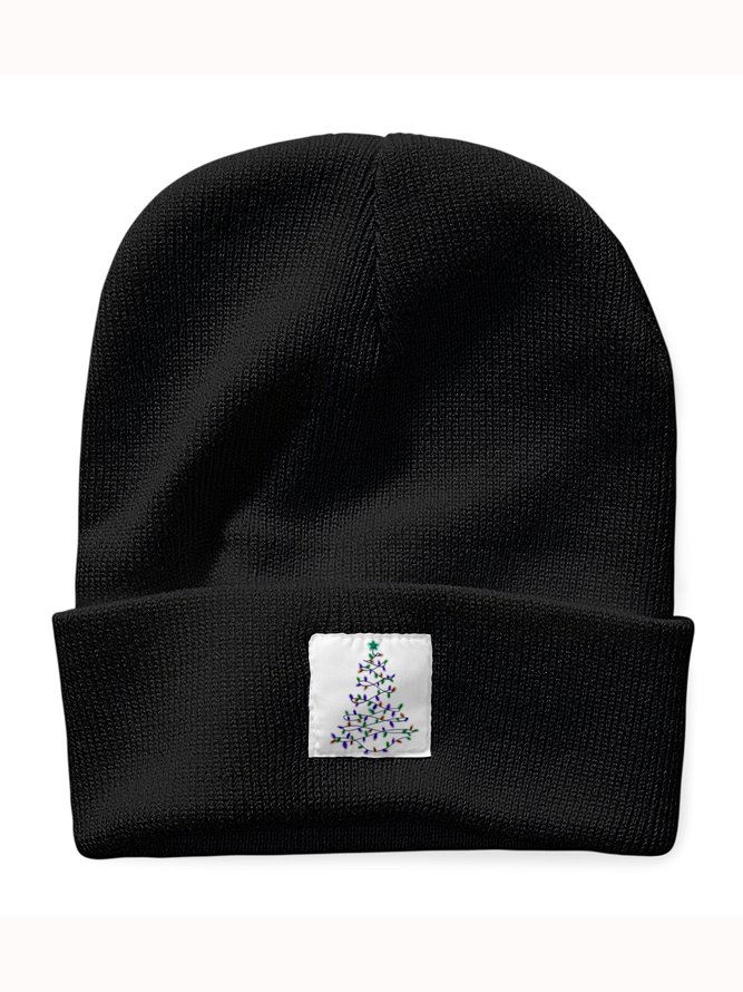 Colorful Christmas Tree Christmas Graphic Beanie Hat
