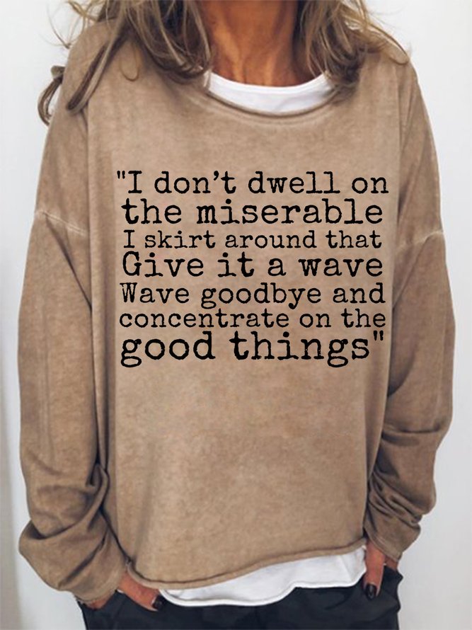 Women Elizabeth Taylor Positive Quotes About Life Simple Loose Crew Neck Sweatshirts