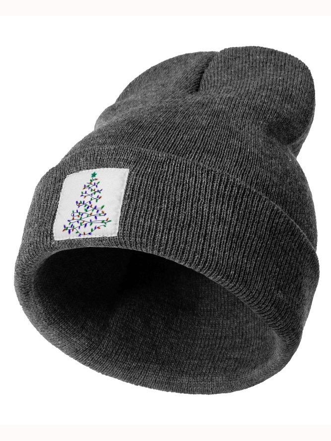 Colorful Christmas Tree Christmas Graphic Beanie Hat