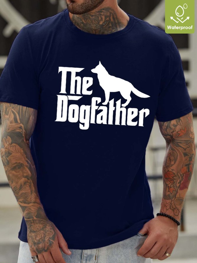 Men The Dog Father Animal Casual T-Shirt